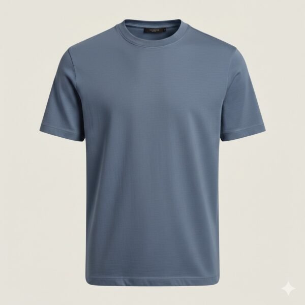 Premium slate blue crew neck t-shirt for men